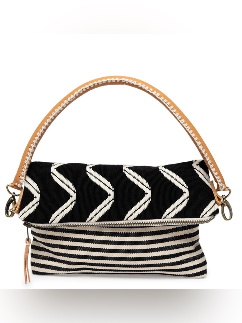 Mercado Global Convertible Florentina Clutch to Hobo bag black